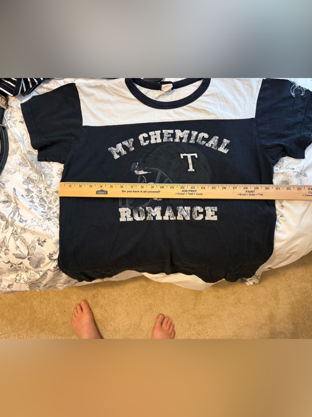 MCR Teenagers Black and White Ringer Tee Large, rare-vintage My Chemical Romance - Picture 6 of 8